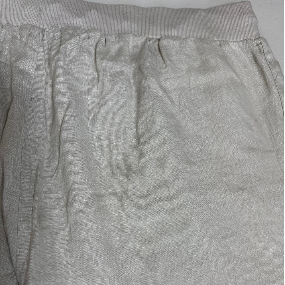 Ellen Tracy Women's Beige Tan Wide Leg Linen Pants Pull On Drawstring Size 1X - Picture 8 of 10